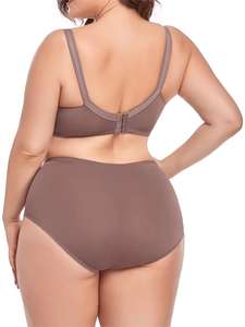 Nuove donne biancheria intima <span class=keywords><strong>taglie</strong></span> forti Set reggiseno e mutandine Push up con ferretto stampato reggiseno Ultra-sottile con copertura intera tazza reggiseno grande - Product Image 6