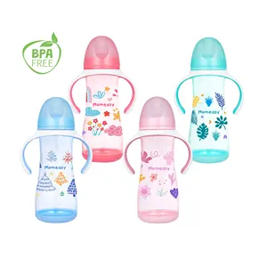 新产品高容量双酚a免费420毫升奶瓶易抓握幼儿奶瓶
