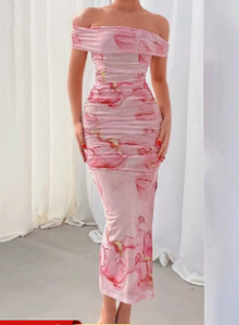 Lot de robes décontractées en mousseline de soie à imprimé floral 3D, MOQ 50 pièces, en balles, stock en gros - Product Image 4