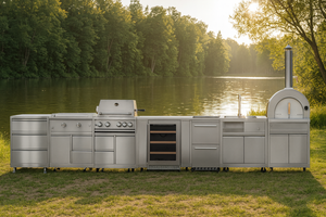 Electrodomésticos modulares de jardín personalizados Youya, conjunto de gabinetes de cocina para exteriores de acero inoxidable de diseño moderno construido - Product Image 4