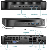Mini PC de bureau Barebone Tiny EliteDesk 800 G2 6ème génération, propre, sans rayures, grade A, testé et fonctionnel