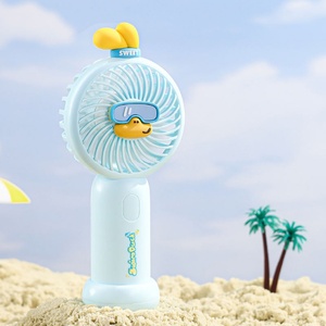 Multifunctional Mini Handheld Fan <b>Three</b> Speeds Battery Rechargeable Mini Fan Portable Wearable Fans for Gift Children - Product Image 4