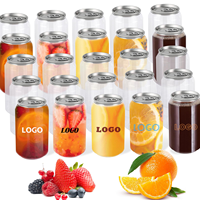 Bouteilles en plastique à anneau de traction 150/250/330/500 ml, pots en plastique à anneau de traction pour thé, café glacé, canettes PET pour boissons aux fruits et boissons gazeuses