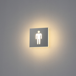 Lampe d'indicateur de lavabo <span class=keywords><strong>led</strong></span> en aluminium et acrylique, applique murale moderne, guidage des toilettes - Product Image 1