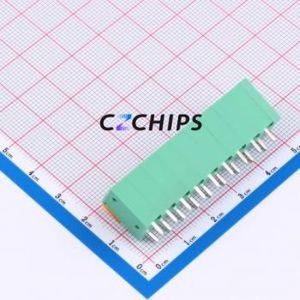 MX142V-5.08-09P-GN01-Cu-A Spring Terminal Block Through hole Component (THT),P=5.08mm Connector 1x9P 5.08mm Green Through Hole - Product Image 2