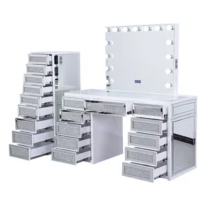 Tocador de diseño moderno, gran capacidad OEM, 11 cajones, led, juego de tocador con espejo - Product Image 1