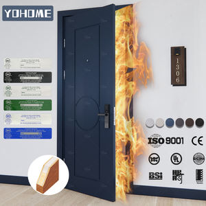 Porte d'entrée de chambre d'hôtel 5 étoiles haut de gamme classée U-L Portes coupe-feu de sécurité Portes en bois résistantes au feu de 60 minutes - Product Image 6