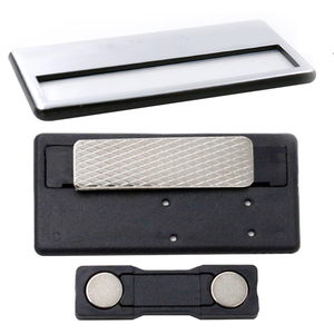 Biểu Tượng Tùy Chỉnh Hình Chữ Nhật Tái Sử Dụng Tên Tag Pin Chủ Huy Hiệu Kim Loại Thăng Hoa Trống Từ Vàng Nhân Viên Nam Châm Tên Tấm Huy Hiệu - Product Image 4