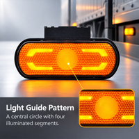 Feu latéral LED 4,7 pouces clignotant, feu de gabarit vert bleu pour camion, camping-car, remorque