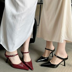 Sandalias Tacones New Trendy <b>Mules</b> Ladies 2024 Pencil Sexy Summer Heels - Product Image 5