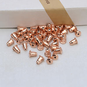 Boucles d'oreilles en argent S925 Wenchi avec perles en silicone, 5 paires, accessoires DIY pour perles, 6 mm, plaqué, matériau 1572 pour la fabrication de bijoux - Product Image 4