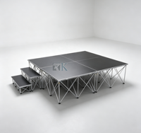 Plateforme de Scène Modulaire Portable Dragnet, Plateforme Rectangulaire Pliante en Aluminium Amovible pour Concerts en Plein Air et Expositions d'Églises