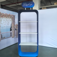 Solutions de merchandisage et d'étagères portables Étagères Top Affiche Bannière pour les stands de salon Produit de soin de la peau Pop up Shop