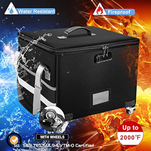 Yihuaxing hộp đựng tài liệu chống cháy hộp lưu trữ tập tin cán di động có bánh xe khóa hộp thư mục pháp lý treo có thể gập lại - Product Image 4