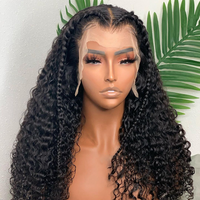 Perruque Cheveux Humains Bouclés Crépus HD Lace Front Pas Chère, Cheveux Vierges Bruts Vietnamiens, Perruques Complètes Lace Frontal Sans Colle pour Femmes Noires