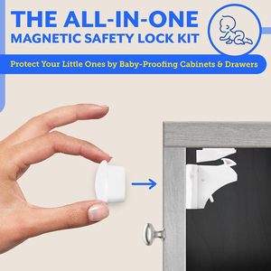 Verrous de placard magnétiques pour bébés OEM personnalisés, verrous de placard magnétiques pour bébés, verrous de sécurité pour enfants pour placards, tiroirs, portes - Product Image 2