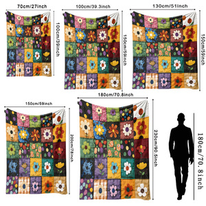 Manta de Franela con Motivo Floral, Manta Ligera y Transpirable para Cama, Sofá o Sillón, Impresión Personalizada, Venta al Por Mayor - Product Image 4