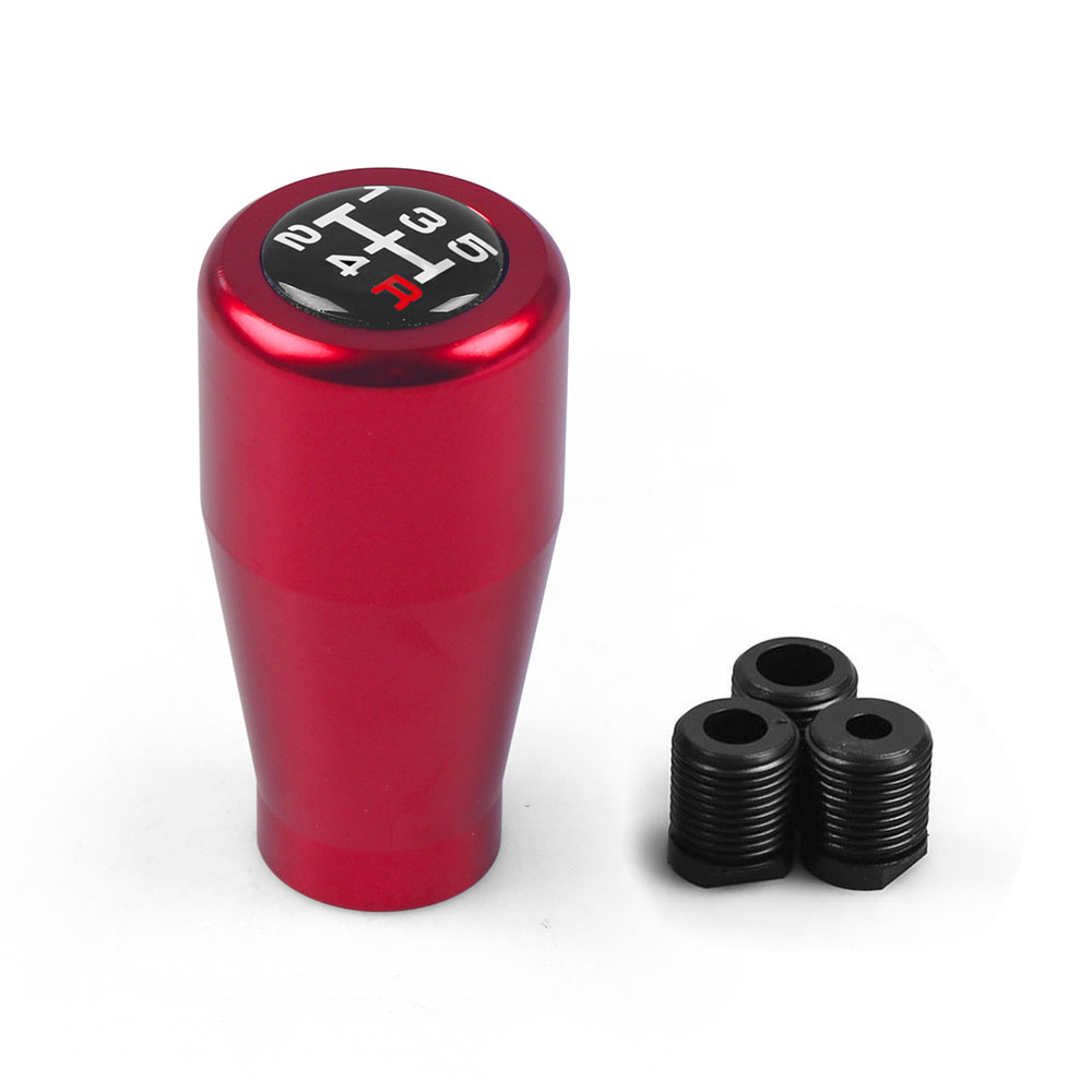 Pookknop Stick 5 versnellingen Pookknop Stick Aluminium en leer Handgeschakelde auto Accessoire(Blauw