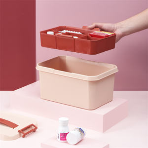 MONR Modern Household First Aid Caixa De Armazenamento De Plástico PP com Bloqueio Retângulo Medicina Divisão De Armazenamento Uso Doméstico Fabricado - Product Image 4