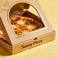 Cajas de Pizza de Cartón Corrugado de Grado Alimenticio, Ecológicas, Biodegradables, Ahorradoras de Espacio, para Llevar, con Diseño y Tamaño Personalizados Disponibles