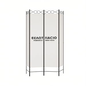 Divisorio per Stanza in Tessuto Bianco a 4 Pannelli Exact Nacio 63x86.6 Pollici, Schermo Pieghevole dal Design Minimalista - Product Image 1