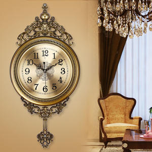 72X35CM Prix Usine Personnalisable Grande Horloge Murale Dorée Moderne en Métal Décoration Maison Dropshipping DDP - Product Image 2