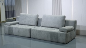 โซฟาผ้าลูกฟูกแบบกว้าง รุ่น Wide-Wale โซฟาเบดแบบแยกส่วน 2-in-1 สำหรับใช้งานได้หลากหลาย ขาเหล็กสแตนเลสสำหรับพื้นที่ขนาดเล็ก - Product Image 4