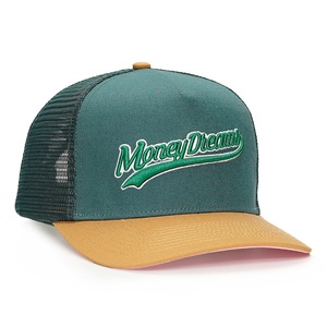 หมวกแก๊ปทรงทรัคเกอร์ 5 แผง ปีกโค้ง ปรับขนาดได้ ผ้าฝ้าย ปักลาย 3 มิติ - Product Image 3