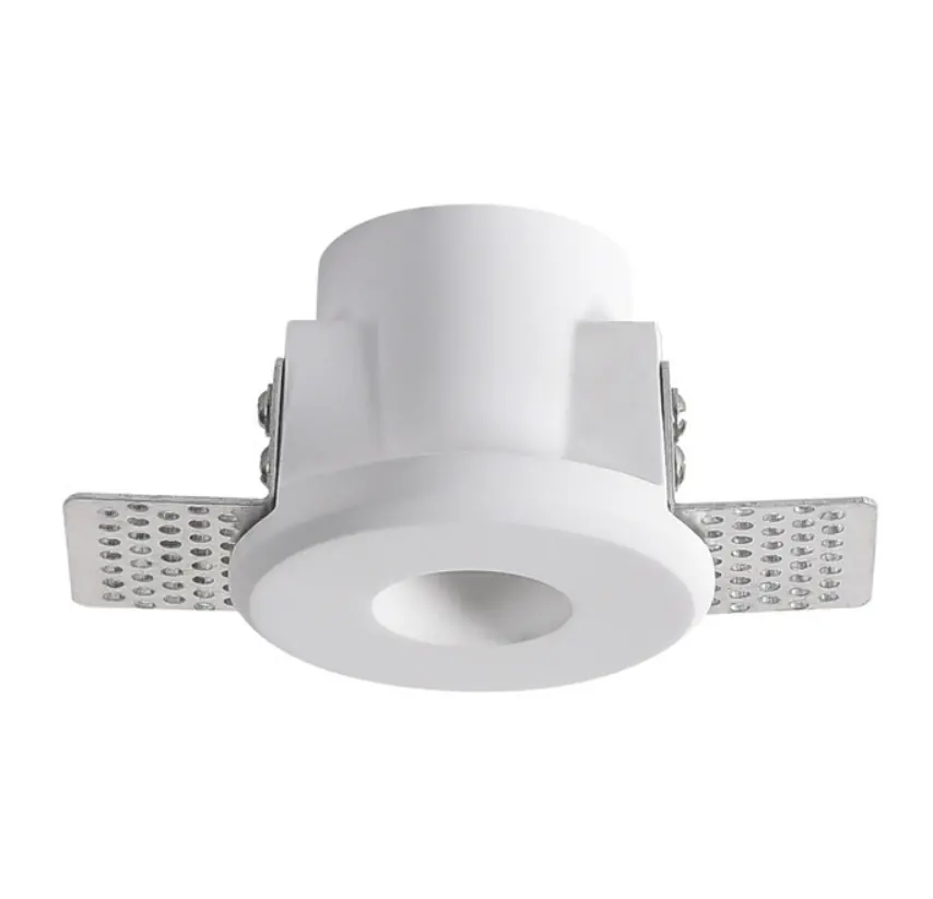 Morden Embedded Round Plaster Spotlight LED Ceiling Recessed Trimless Gypsum 3W Anti Glare COB Downlight