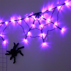 Halloween Spider Web LED String Lights for Halloween Costume Contest Venue Decor Spooky Themed Ambient Lighting Supplies - Product Image 6