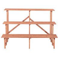 Étagère de stock sans quantité minimale de commande quantité Patio extérieur en bois grand support de plante à 3 niveaux livraison en 7 jours