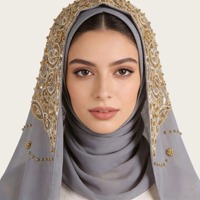 Khimar Abaya en Jersey Modal Chiffon Voile Premium, Foulard Pashmina avec Épingles Instantanées, Aimants et Casquettes de Sport