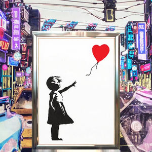 Quadri Moderni Art Déco, Poster su Tela, Stampe con Design di Bambine che Inseguono Palloncini, Spedizione Diretta - Product Image 4