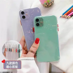 Wholesale higi clear Colorful buttons phone case for iPhone 15 16 pro max
