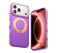 Étui magnétique coloré et robuste pour iPhone 18 Pro Max 17 16 15 14 13 360 °   Coque hybride antichoc avec béquille et protection contre les chutes