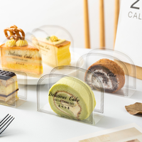 100 pièces Mousse transparente entourant le bord plateau d'emballage collier de gâteau en plastique clair conteneur à Dessert pour la décoration de cuisson