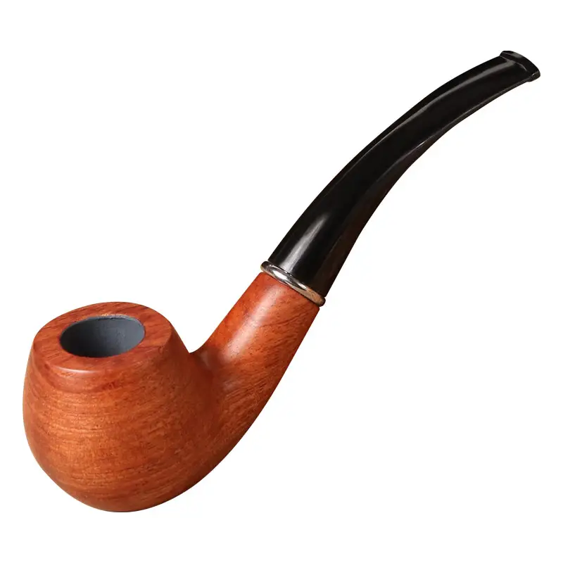 Wholesale High Quality Tobacco Pipe Handmade Chinese Traditional Custom Logo Red sandalwood Smoking Pipes