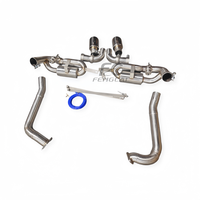 Tuyaux d'échappement à soupape sous vide SS304 pour Porsche 718 Cayman 2.0 Turbo, système d'échappement avec silencieux et contrôleur de soupape, amélioration sonore