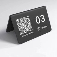 Supports de menu QR en acrylique, supports de table QR personnalisés en acrylique, supports de code QR en acrylique, tentes de table en acrylique pour codes QR, panneaux de codes QR en acrylique