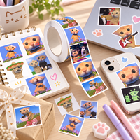 Nouvelles étiquettes autocollantes personnalisées rondes et adorables pour emballages de cadeaux et de collations, avec logo
