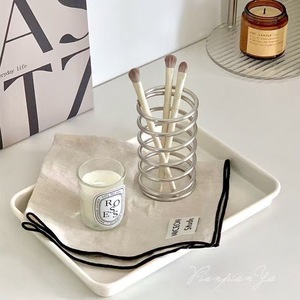 YOTO fer Art haut de gamme creux stylo maquillage porte-pinceau moderne Simple bureau support de rangement salle de bain vidange organisateur matériel - Product Image 3