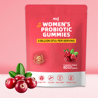 Ventes chaudes Gummies probiotiques pour femmes OEM Équilibre féminin Gummies pH pour une odeur saine avec des prébiotiques à la canneberge Vegan 60 unités