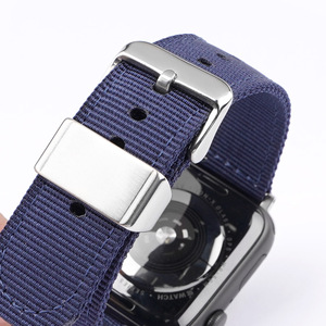 스테인레스 스틸 버클 22mm 손목 시계 스트랩 짠 나일론 시계 밴드 애플 시계 밴드 38mm 42mm 40mm 44mm 41mm 45mm - Product Image 3