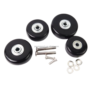 360 Maleta Para Roueポリウレタンキャスタースピナー4 Ruedas De Valiseトロリートラベル50mmスーツケースバッグ荷物ホイール - Product Image 1