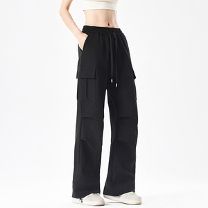 <span class=keywords><strong>Pantaloni</strong></span> <span class=keywords><strong>Cargo</strong></span> estivi taglie forti impermeabili Casual da trekking moda vita alta chiusura elastica traspirante taglia XL colore piatto - Product Image 2