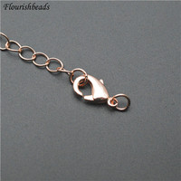 Fermoirs de homard lisses en placage de bronze rouge 7x62mm chaîne d'extension pour la fabrication de bijoux collier bracelet