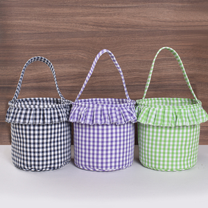 Personalized <strong>Easter</strong> Gingham Tote <strong>Basket</strong> for Storing <strong>Hunting</strong> <strong>Eggs</strong> for <strong>Easter</strong> Parties <strong>Easter</strong> <strong>Baskets</strong> Are Customizable - Product Image 5