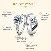 Bague en Moissanite Ovale 1 carat Couleur D VVS, en Argent Sterling S925 Plaqué Rhodium, Coupe 3EX, Bijou de Mariage ou de Fiançailles pour Elle, Certifiée GRA