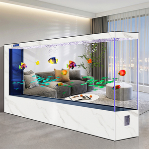 حوض أسماك عملاق كبير جدًا قائم على الأرض كمقسم للغرفة مع غرفة غرفة معيشة - Product Image 6