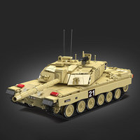 Kalıp kral 20037 askeri Challenger-2 ana savaş tankı yapı blok oyuncaklar teknik APP uzaktan kumanda savaş yapı taşı